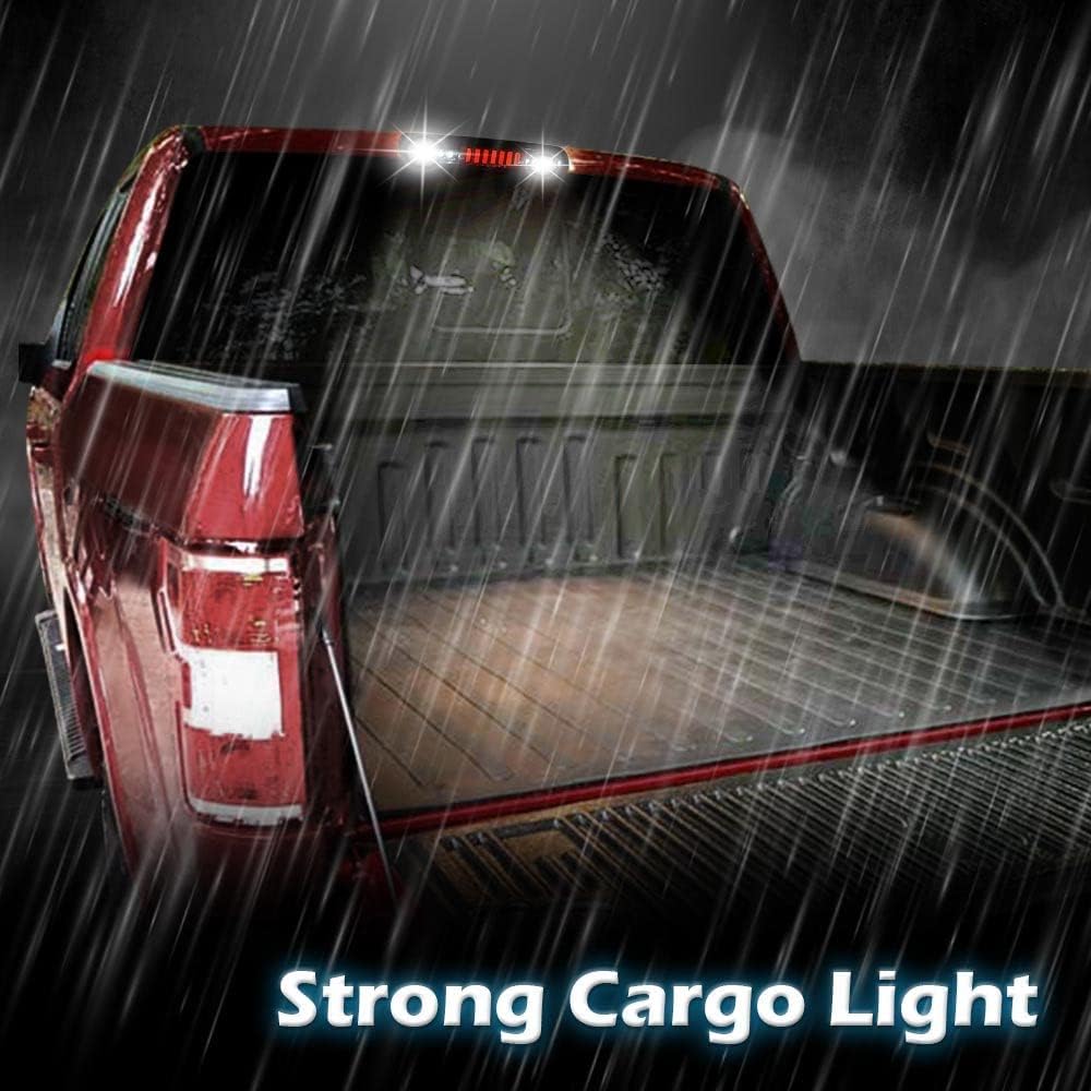 PIT66 LED 3rd Brake Light, Compatible With Chevy Silverado 99-07/Fit GMC Sierra 1500 2500HD 3500 99-07 High Mount Stop Parking Light I Type Third Brake Cargo Lamps Black Housing Clear Lens