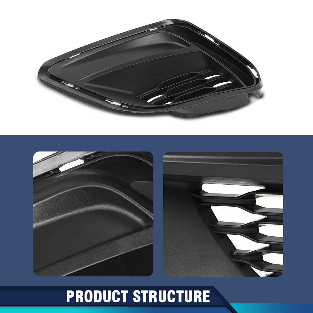 PIT66 Front Bumper Fog Light Cover Left Side Compatible with Dodge Charger 2020-2023, Fit for Models With Hood Scoop 68422115AA，68422114AA