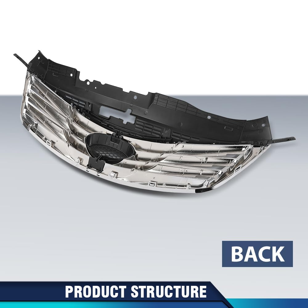 PIT66 Front Bumper Grille w/Chrome Trim Fit Hyun.dai Azera 2012-2014