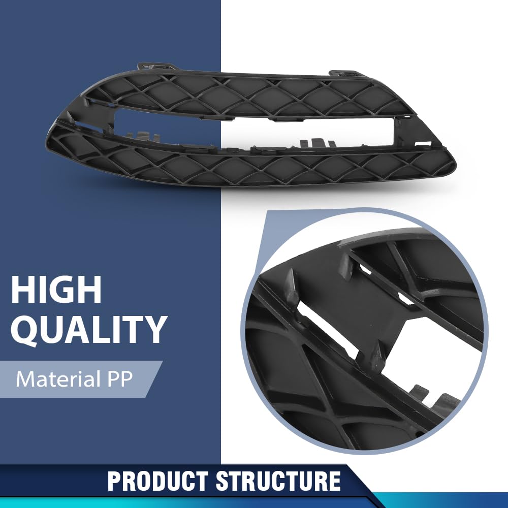PIT66 Daytime Running Light Cover DRL LH and RH Compatible with Benz C250 C300 C350 2012-2015 2048803224, 2048803324, MB1039117, MB1038117, A2048803224, A2048803324 Black PP