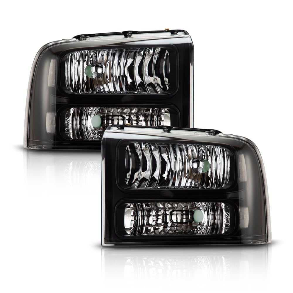PIT66 Headlights Assembly Fit 2005-2007 Ford F250 F350 F450 F550 Super Duty