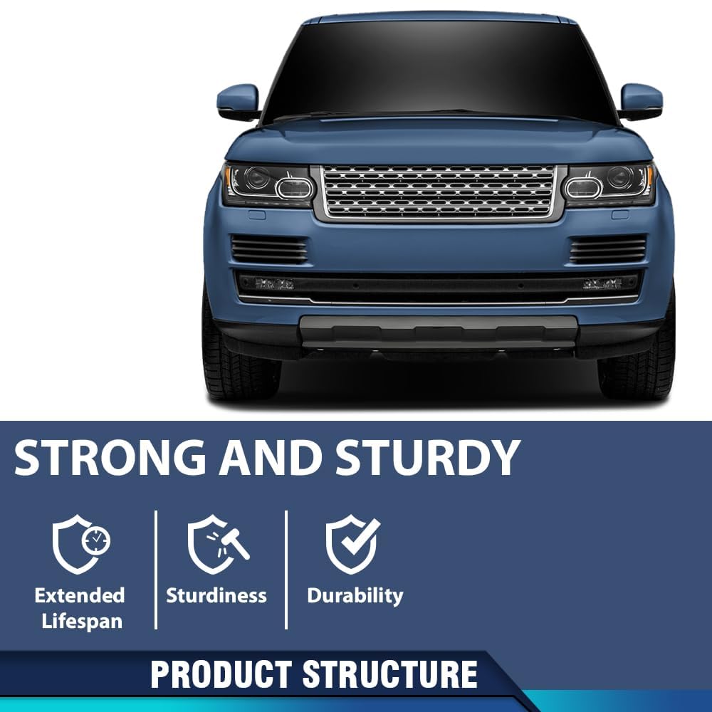 PIT66 Front Bumper Grille Grill Insert Compatible with 2013 2014 2015 2016 2017 Land Rover Range Rover LR046709 Black