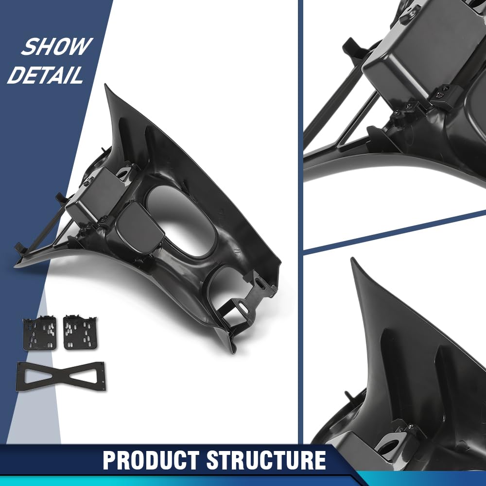 PIT66 Double Din Dash Kit Fit Chevy Corvette C5 1997-2004 Black