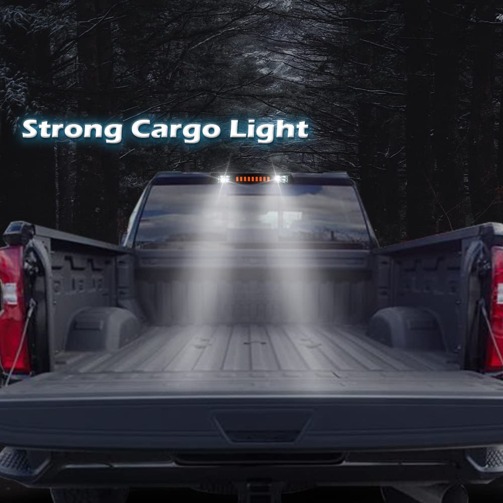 PIT66 LED 3rd Brake Light Compatible with Ford F150 2004 2005 2006 2007 2008 High Mount Stop Light Rear Tail Cargo Lamps Clear Lens Black Housing I Type