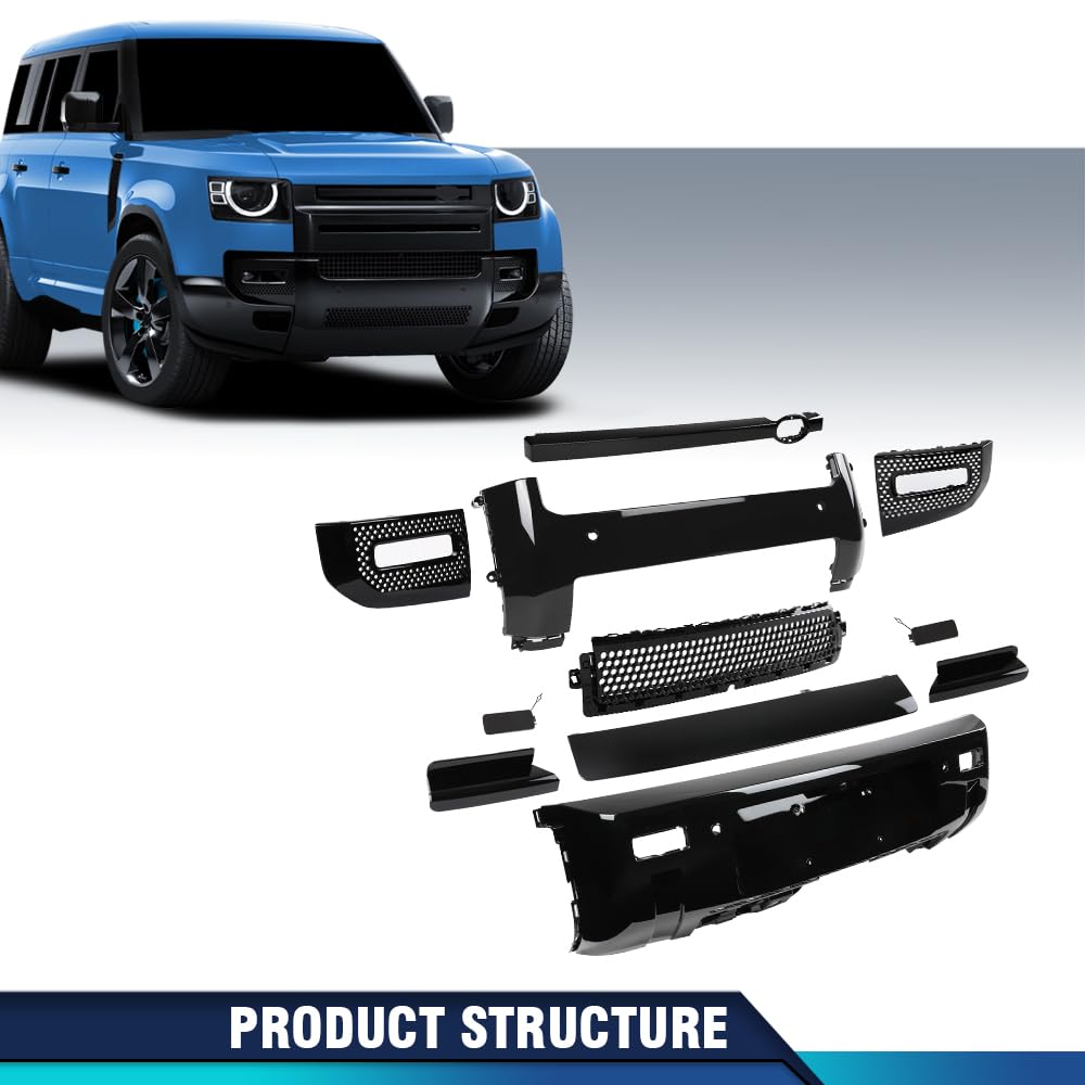 PIT66 Front Rear Lip Bumper Cover Fit Rover Defender 90 110 130 2020-2024