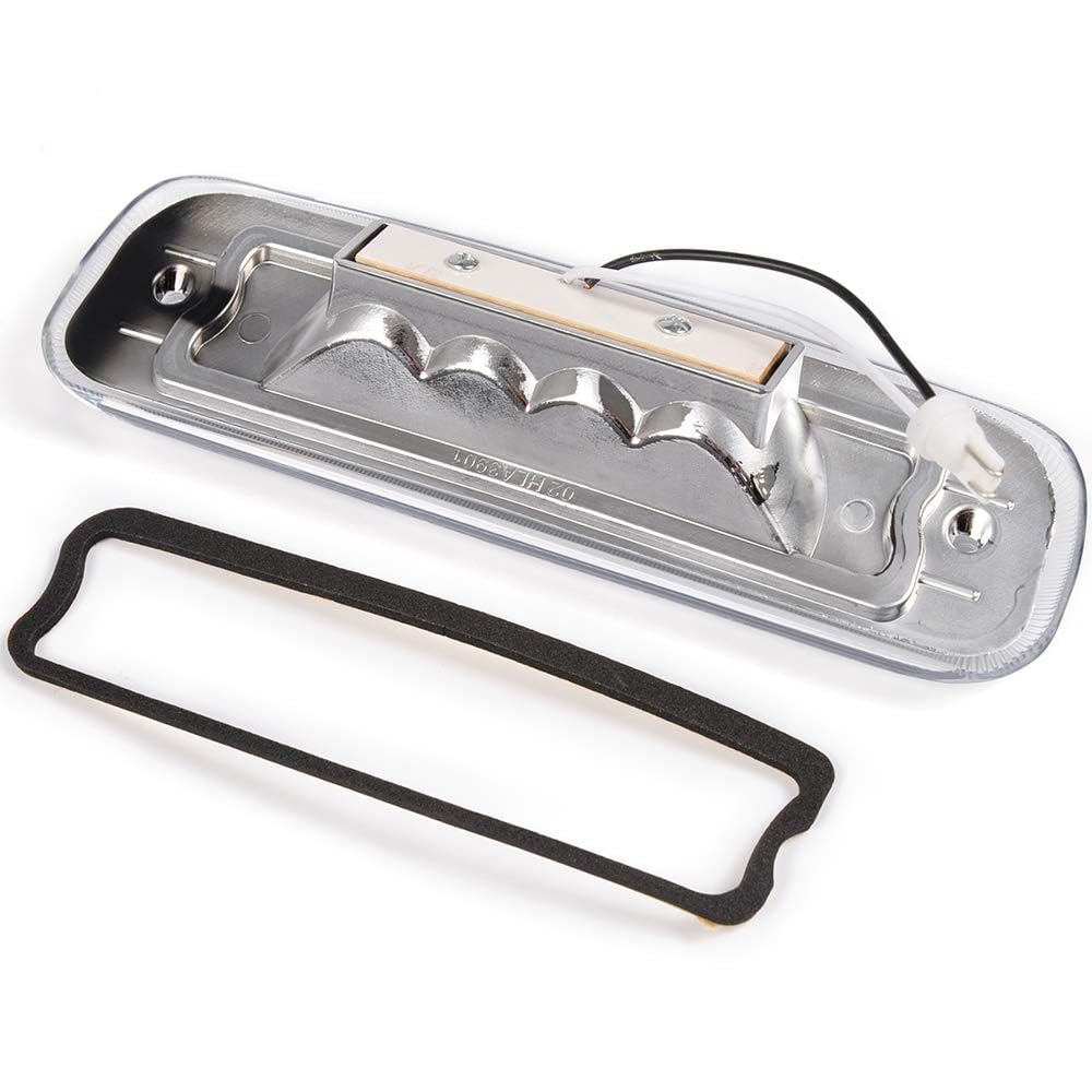 PIT66 LED Third 3rd Brake Light, Compatible with Jeep Cherokee 1997-2001 Third Brake Stop Lamp Light Clear Lens Chrome Housing