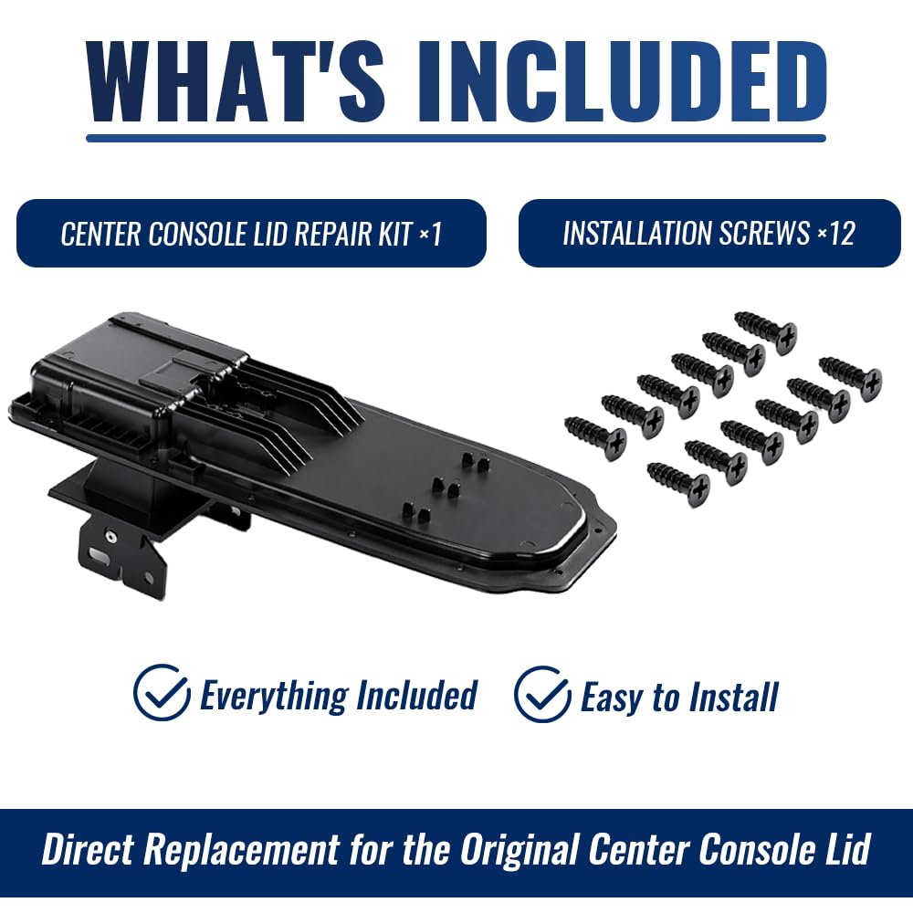 PIT66 Black Center Console Lid, Compatible with Ford Ranger 2004-2011