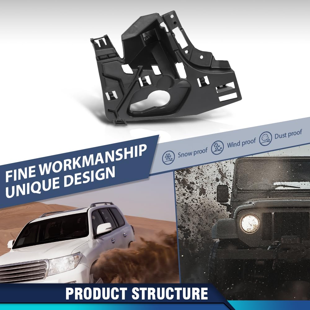 PIT66 Front Bumper Bracket Mount Support Right Side, Black