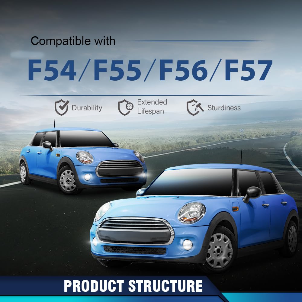 PIT66 LED Front Bumper Left Fog Light Lamp Assembly Compatible with Mini Cooper F54 F55 F56 F57 2014-2021 63177329171 Clear Lens