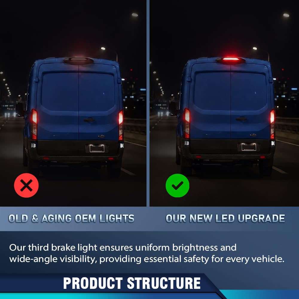 PIT66 LED 3rd Brake Light Fit Ford Transit 2018-2019