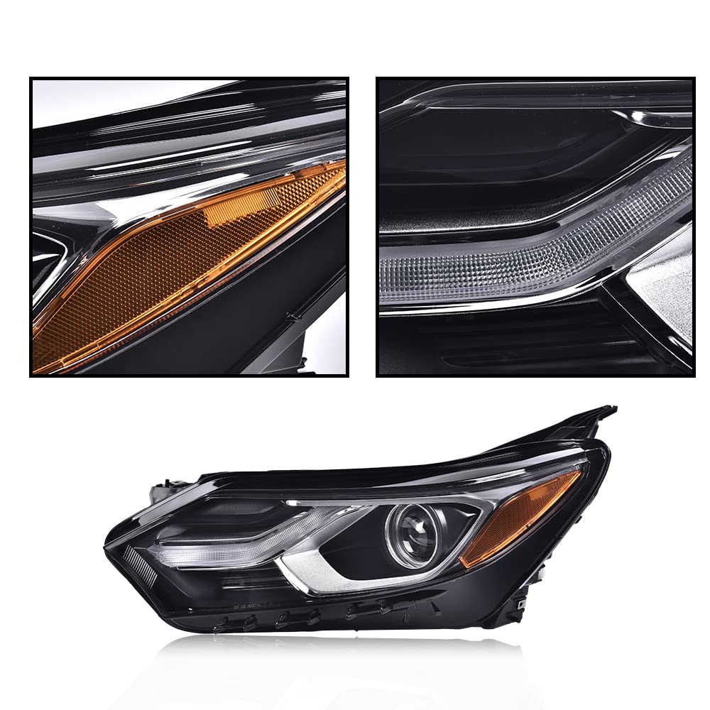 PIT66 LED DRL Headlights Assembly Headlamps Compatible with Chevy Equinox w/Factory Halogen Headlight 2018-2020(Not Fit w/Factory HID/Xenon Headlight Models) 84258448