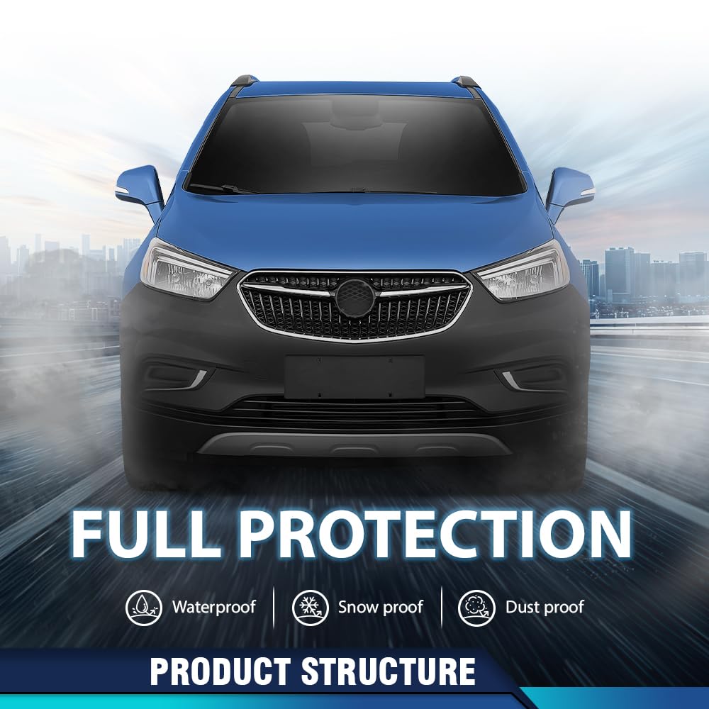 PIT66 Front Bumper Cover Grille Set Fit Buick Encore 2017-2021 Black