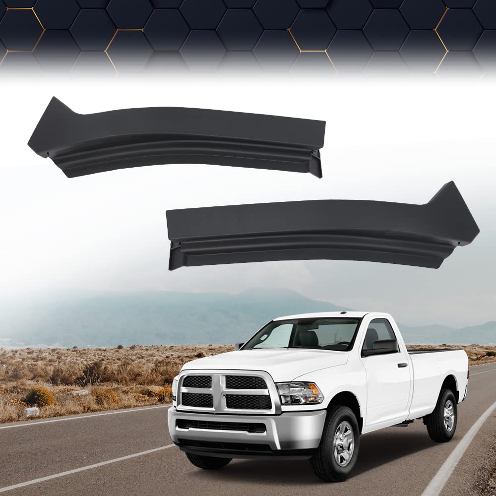 PIT66 Front Left & Right Side Bumper Trim Headlight Compatible with Dodge RAM 2500 3500 2010-2018 55372919AD