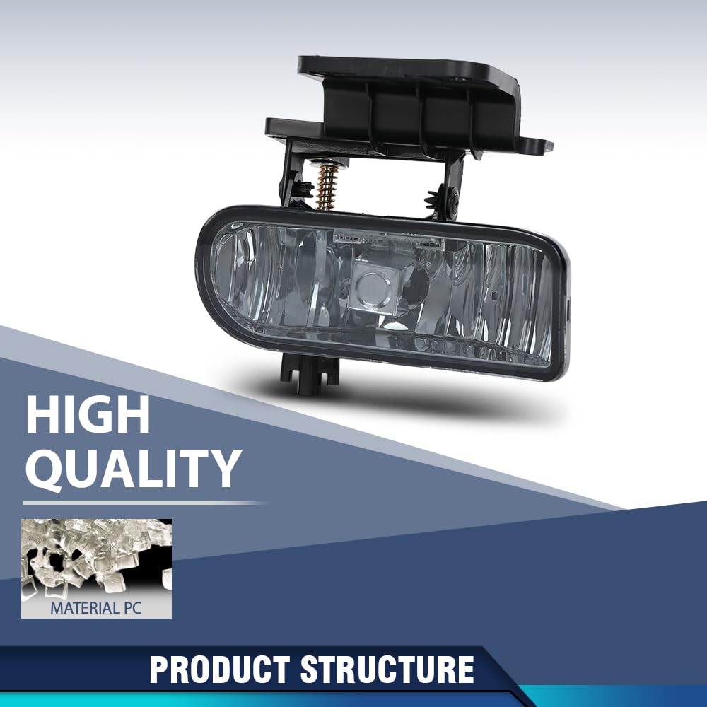 PIT66 Fog Lights, Fog Light Bumper Lamps Left/Right Smoky Lens