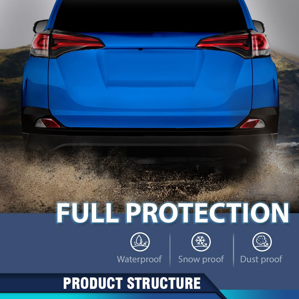 PIT66 Rear Bumper Cover Compatible with Toyota RAV4 2016-2018 Black Primed