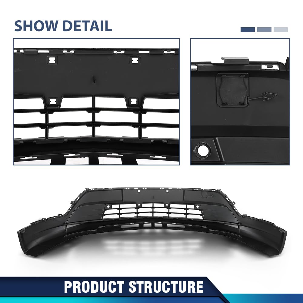 PIT66 Front Lower Bumper Cover Fit Cadillac XT4 2019-2023 w/Sensor Holes