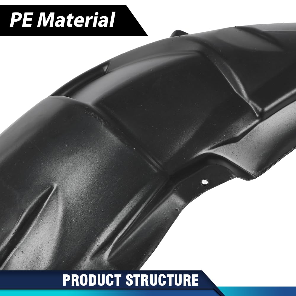 PIT66 Fender Liner Front Driver and Passenger Side Compatible with Ford Mustang 2015-2017 FO1249165 FO1248165 FR3Z16102A FR3Z16103A