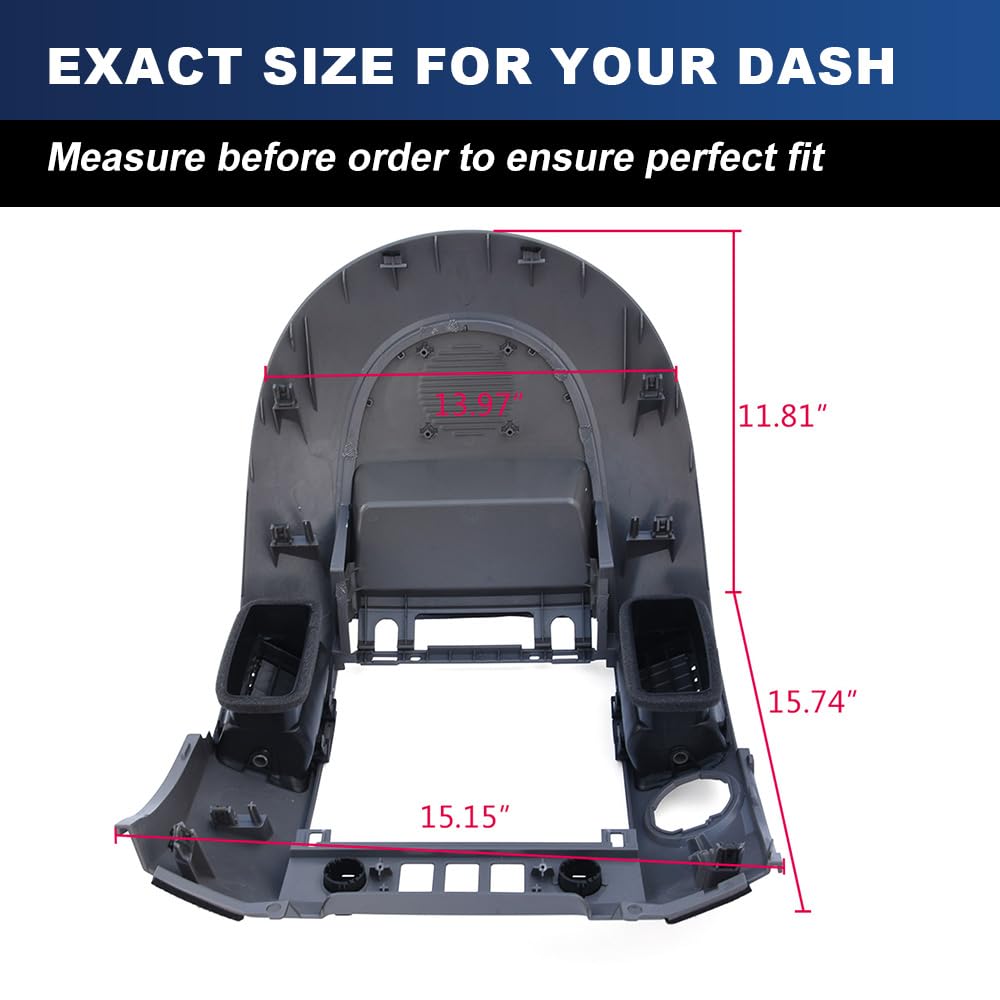 PIT66 Center Dash Bezel Fit Nissan Titan XE SE Armada SE 2004-2006, Gray