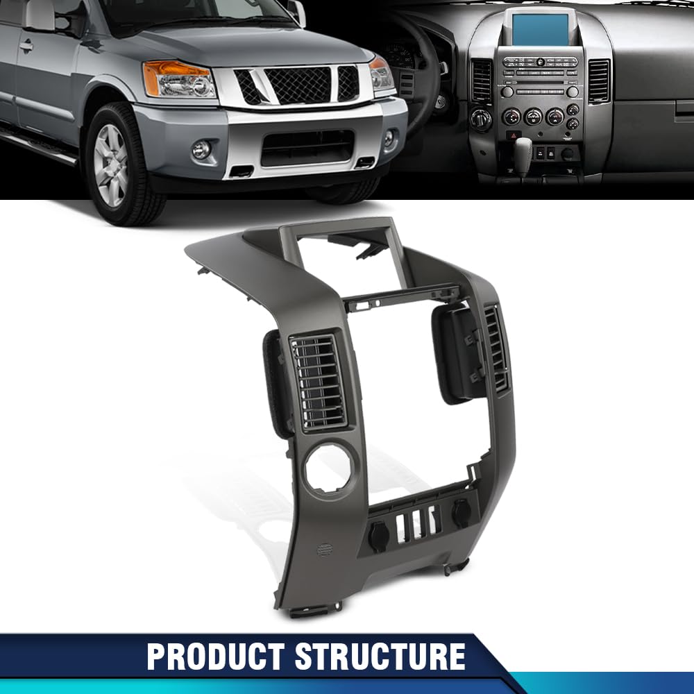 PIT66 Center Dash Bezel Panel Fit Nissan Titan SE XE Armada SE 2004-2006
