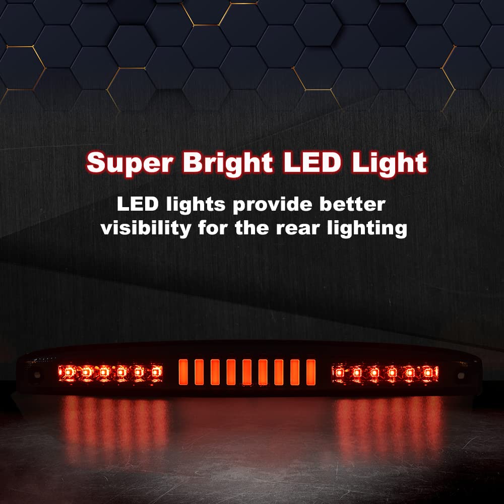 PIT66 LED 3rd Brake Light Fit Dodge Ram 2500 3500 2003-2006 Chrome Housing