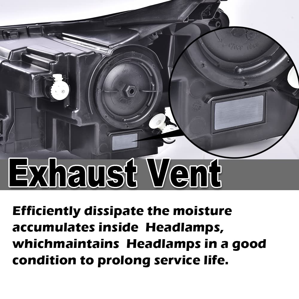 PIT66 LED DRL Headlights Assembly Headlamps Compatible with Chevy Equinox w/Factory Halogen Headlight 2018-2020(Not Fit w/Factory HID/Xenon Headlight Models) 84258448