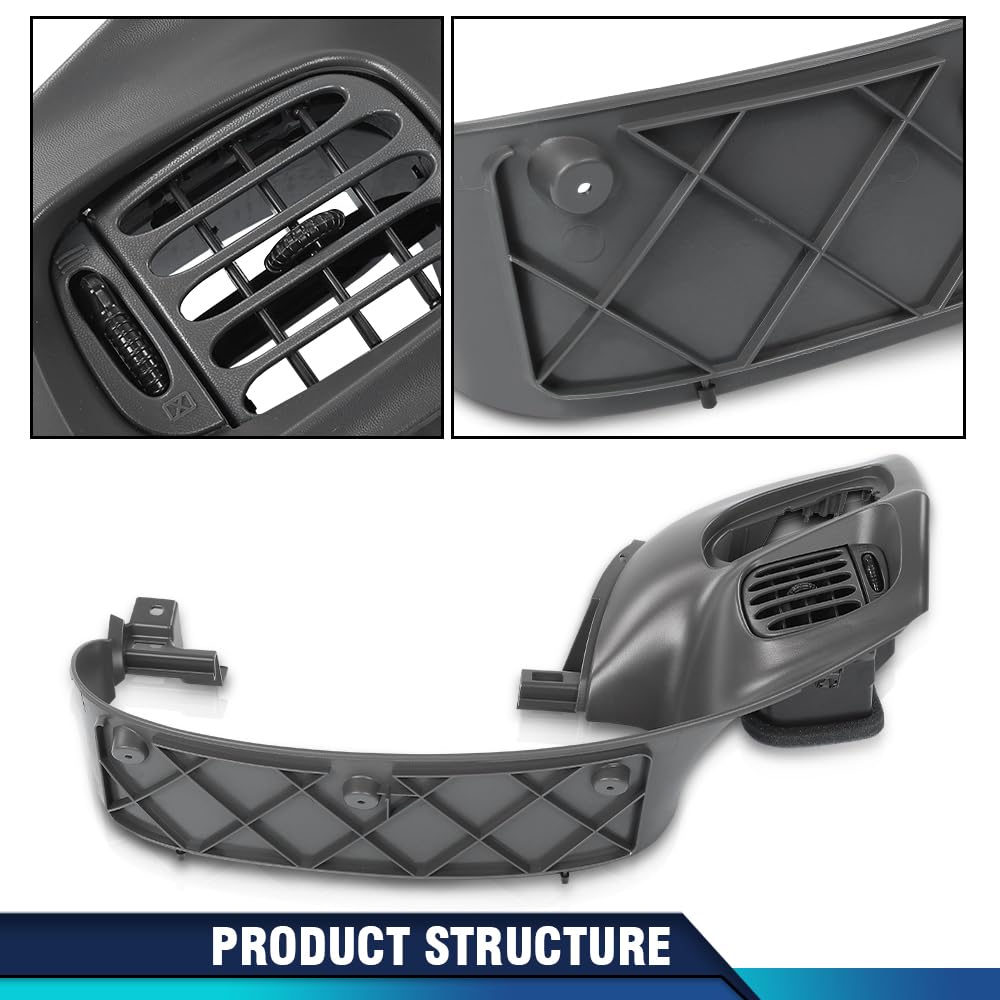 PIT66 Dash Gauge Cluster Bezel Fit Ford F150/Expedition 1997-2003 Gray