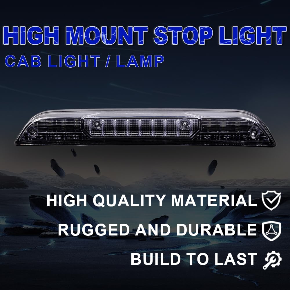 PIT66 LED 3rd Brake Light Fit 15-20 Ford F150 Black Housing