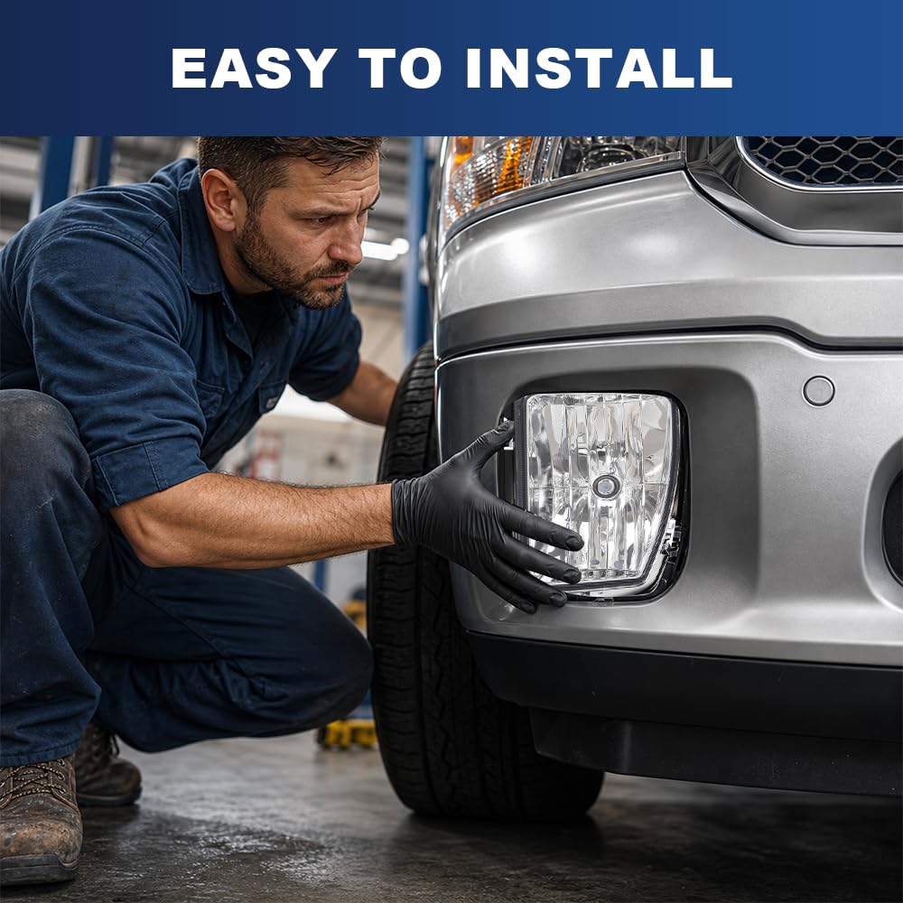 PIT66 Fog Lights Compatible with Dodge Ram 1500 2013-2018