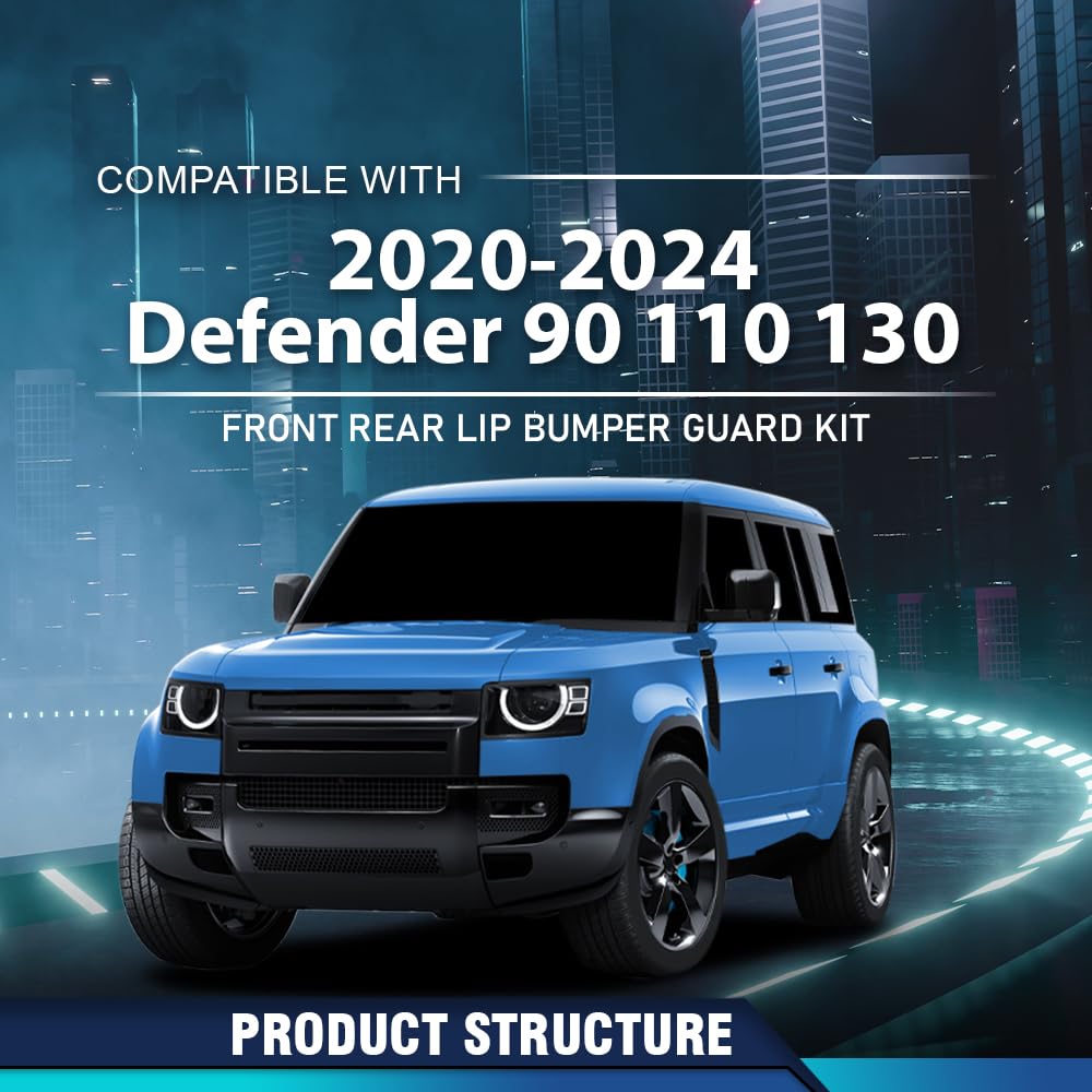 PIT66 Front Rear Lip Bumper Cover Fit Rover Defender 90 110 130 2020-2024