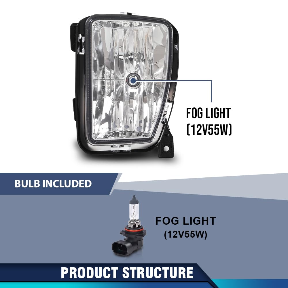 PIT66 Fog Lights Compatible with Dodge Ram 1500 2013-2018