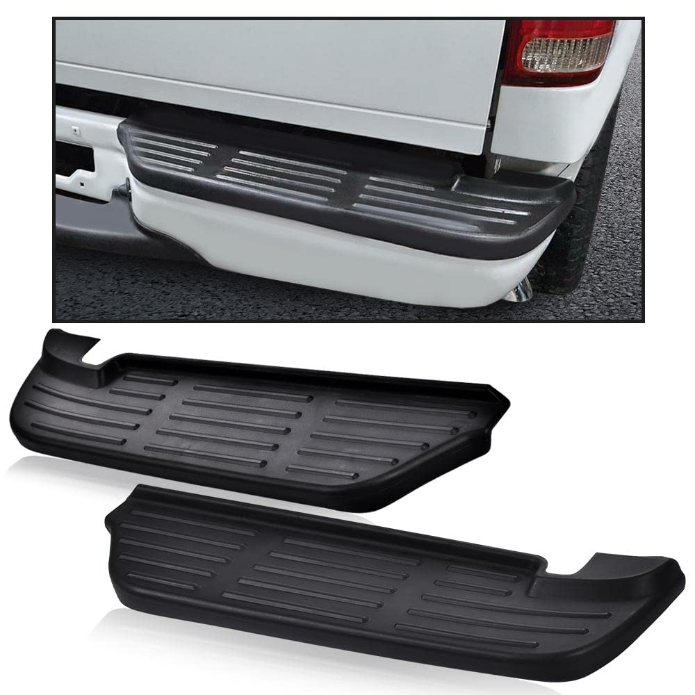 PIT66 Rear Bumper Step Pad Cover Compatible with Ford F250 F350 F450 F550 Super Duty Lariat, XL, XLT Models 1999-2007 Driver Left and Passenger Right Side