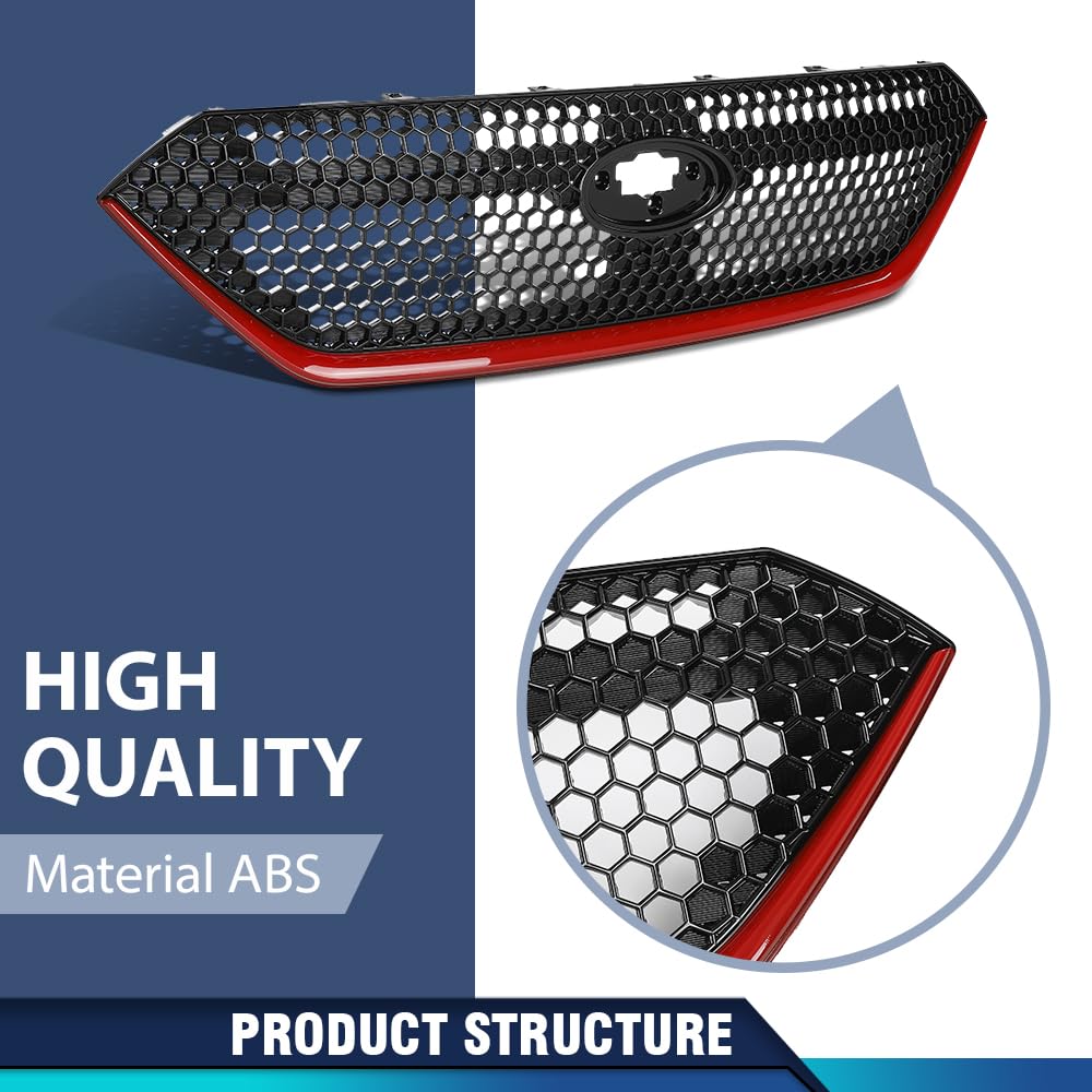 PIT66 Front Bumper Grille Fit Subaru WRX 2022-2024 Red & Black
