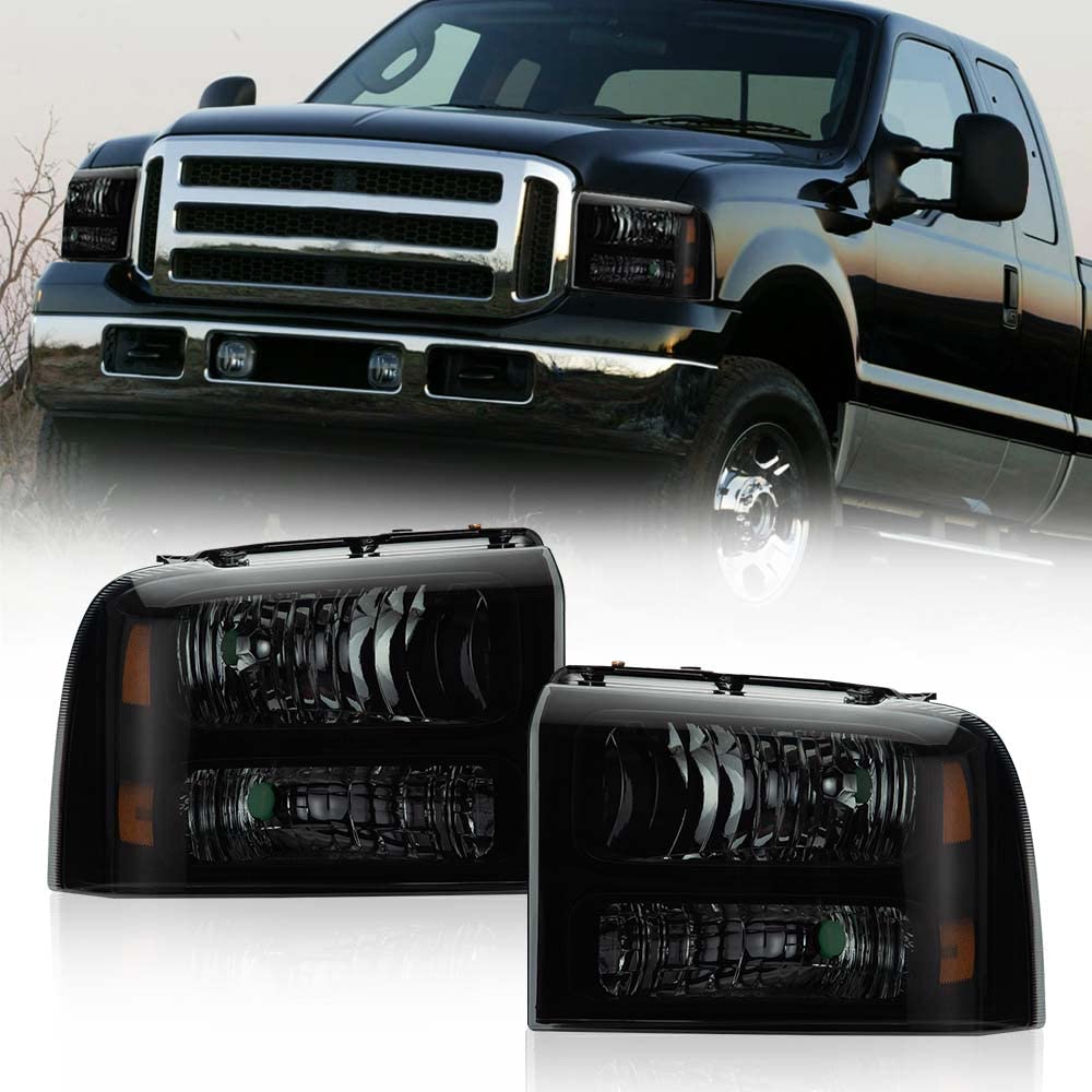 PIT66 Headlights Assembly Fit 2005-2007 Ford F250 F350 F450 F550 Super Duty