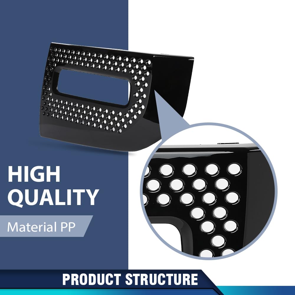 PIT66 Front Fog Light Lamp Cover Pair Compatible with Land Rover Defender 90 110 130 2020-2023 LR129432, LR129431 Glossy Black