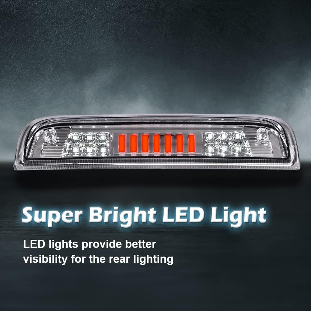 PIT66 Rear Led 3rd Brake Light, Compatible with Chevy Silverado 1500 2014 2015 2016 2017 2018 I Type High Mount Stop Light
