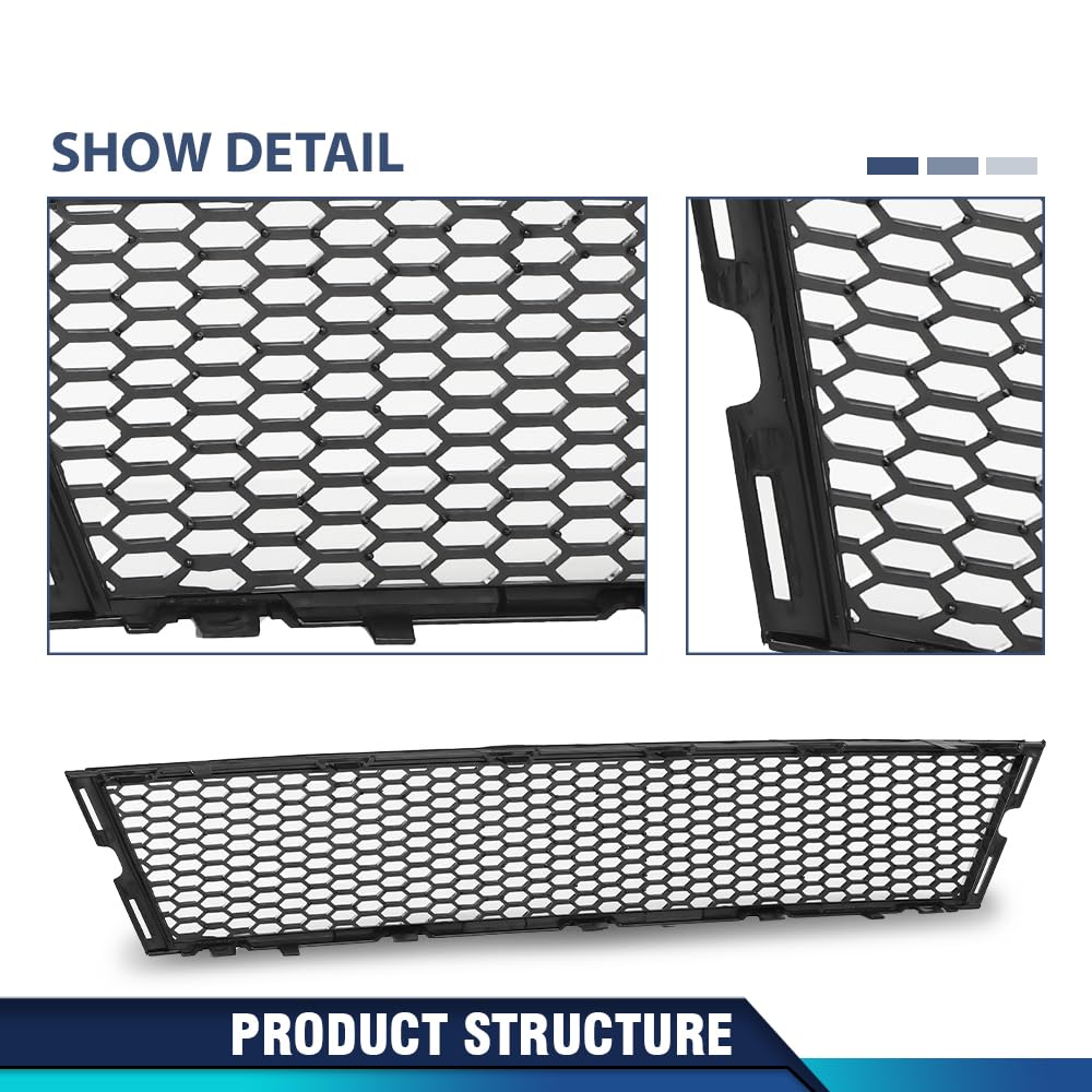 PIT66 Front Bumper Lower Grille Center Fit BMW 3 Series E92 E93 LCI/Facelift Coupe/Cabrio 2011-2013, Not Fit for M/Sport-Packages, Fit BMW 335is 328i 335i xDrive Base 2011-2013 51117227889 Black PP