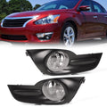 PIT66 Front Bumper Fog Lights, Compatible with 2013-2015 Nissan Altima Bezel Switch+Harness Clear Lens Fog Lamp Accessories, neblineros para autos delantero, faros antiniebla