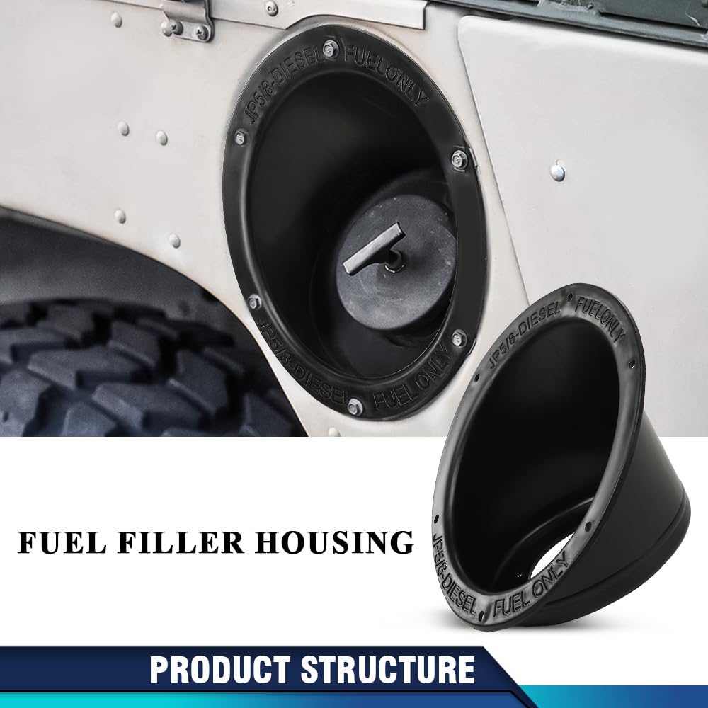 PIT66 Fuel Filler Housing Fill Neck Opening Compatible with M998 HUMVEE HUMMER H1 JP5/Diesel Only Tank