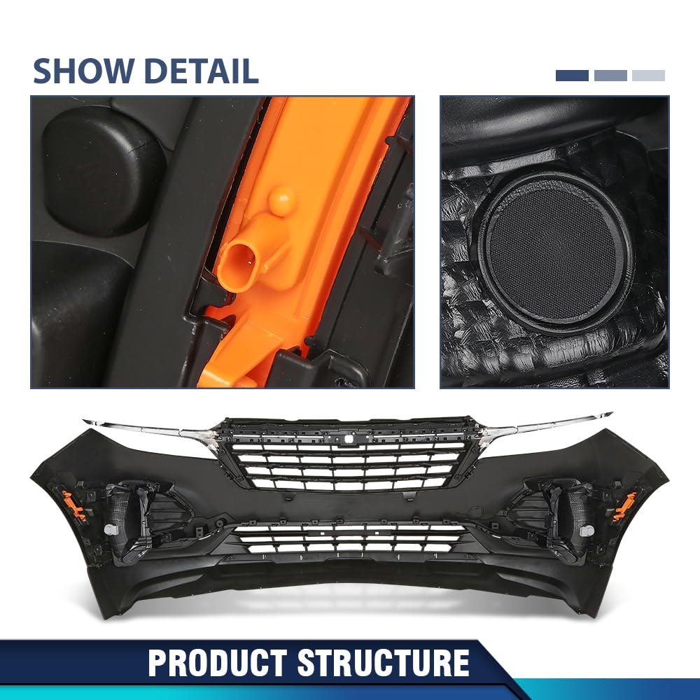PIT66 Front Bumper Cover Grille Set Fit Chevy Equinox 2022-2023