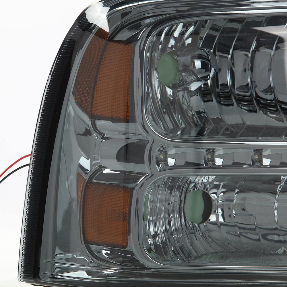 PIT66 LED Point Headlight Fit 2005-2007 Ford F250 F350 F450 F550 Super Duty
