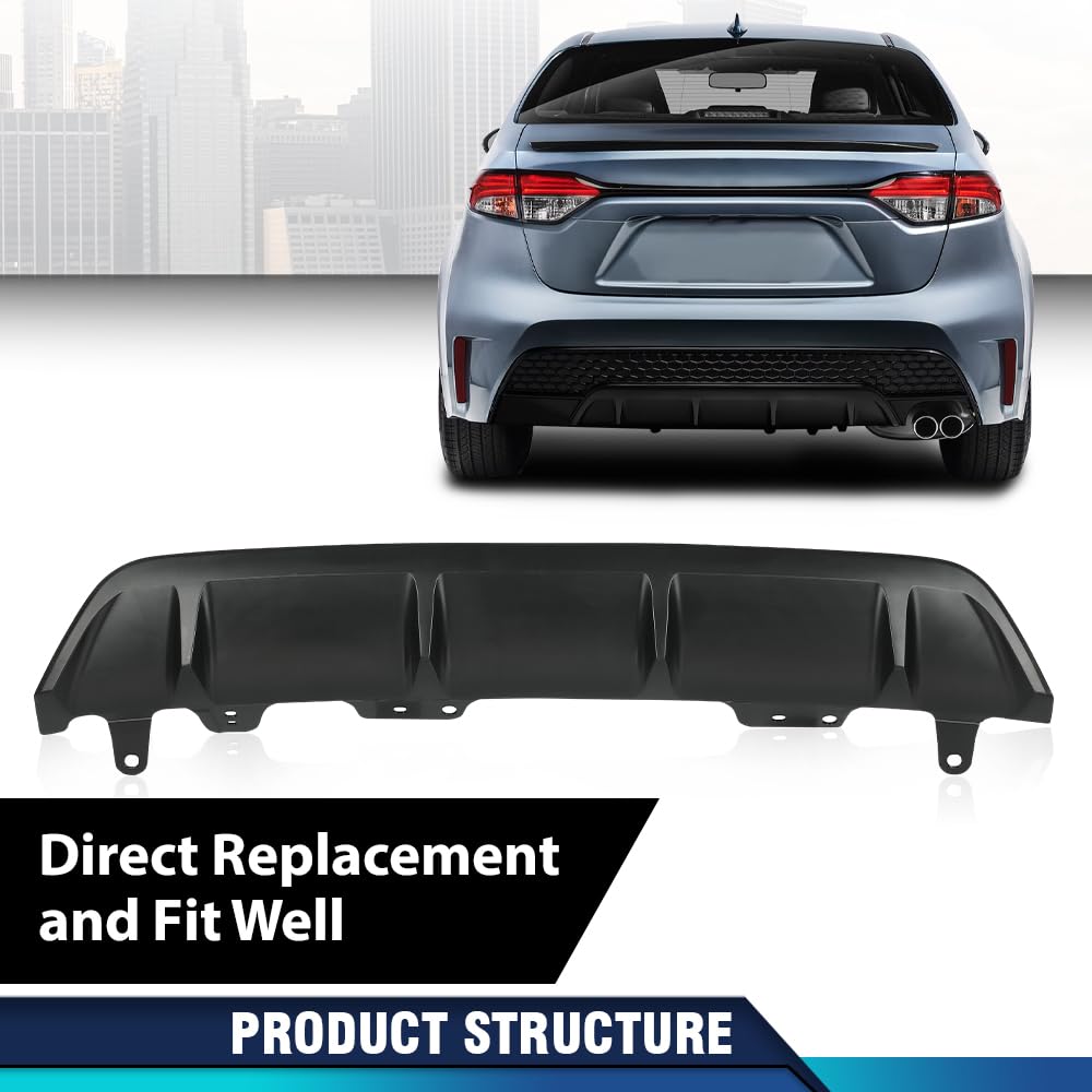 PIT66 Rear Bumper Lower Valance Panel Fit Toyota Corolla XSE SE 2020-2021