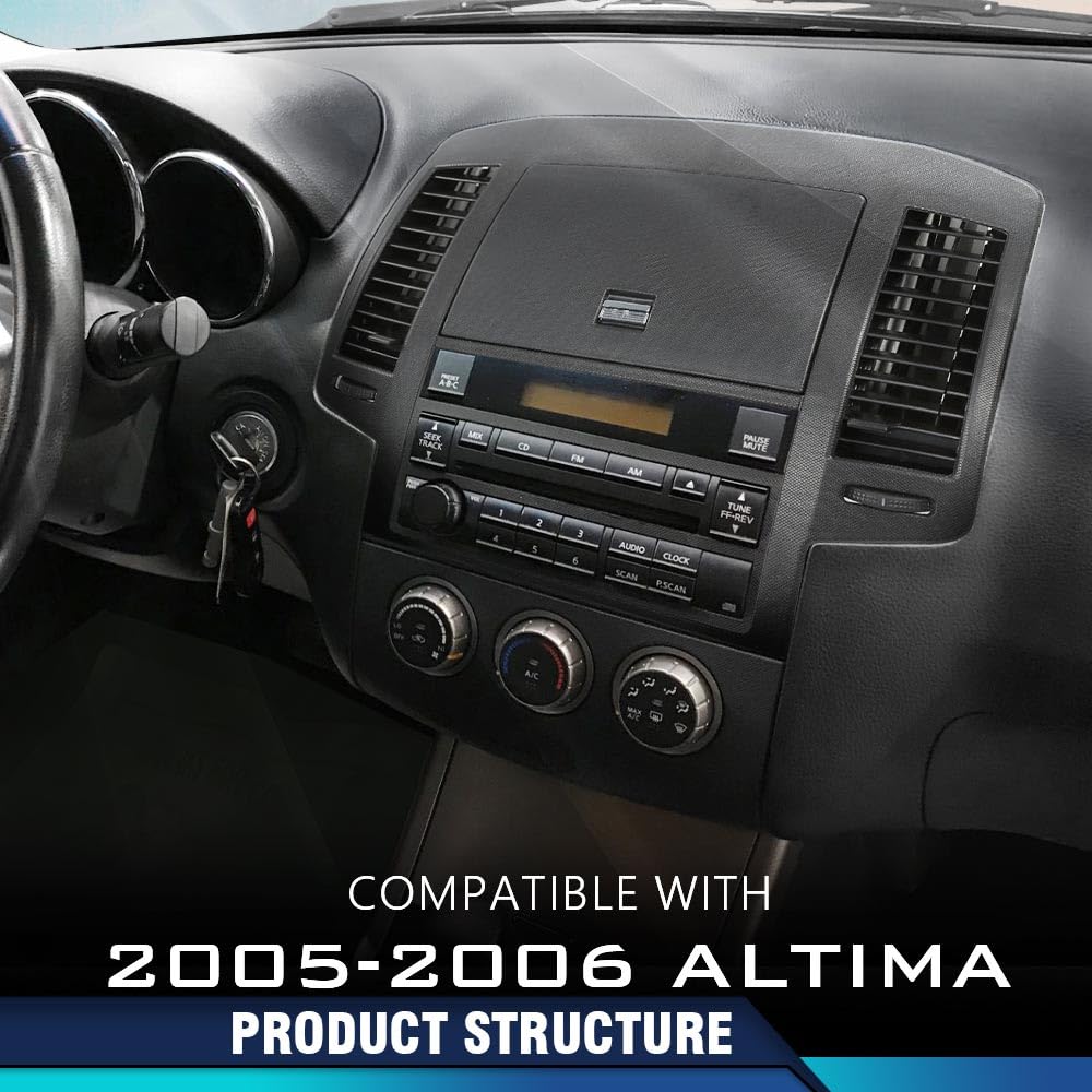 PIT66 Dash Radio Bezel Storage Cubby Vents Fit 2005 2006 Nissan Altima
