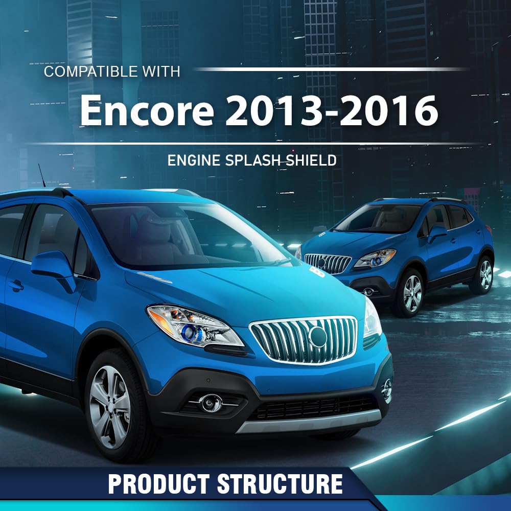 PIT66 Front Engine Splash Shield Fit Buick Encore Sport Touring 2016