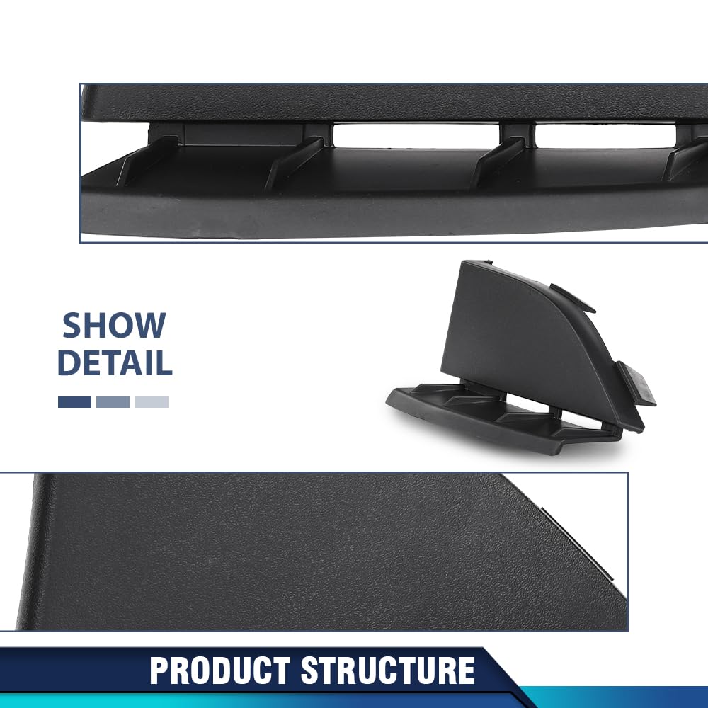 PIT66 Front Bumper Face Bar Trim Molding Left Driver Side, FO1032109 Black