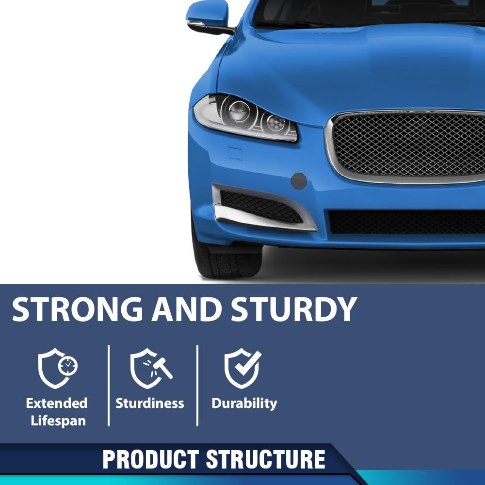 PIT66 Front Lower Bumper Grill Tow Hook Eye Cover Compatible with XF 3.0L 2013-2014, Fit for XF Base 2012-2014 / XF Portfolio 2012, 2015 / XF Supercharged 2012-2015 C2Z13457, JA1029100 Black