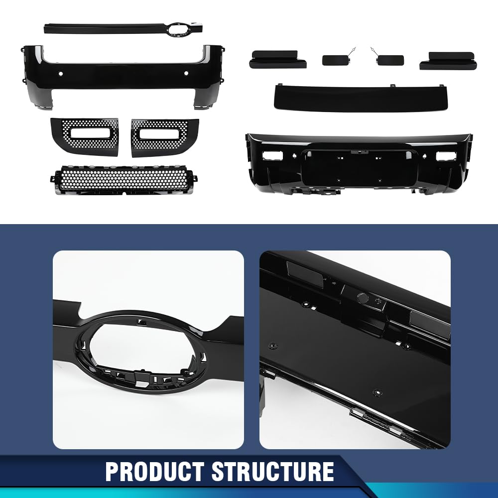 PIT66 Front Rear Lip Bumper Cover Fit Rover Defender 90 110 130 2020-2024