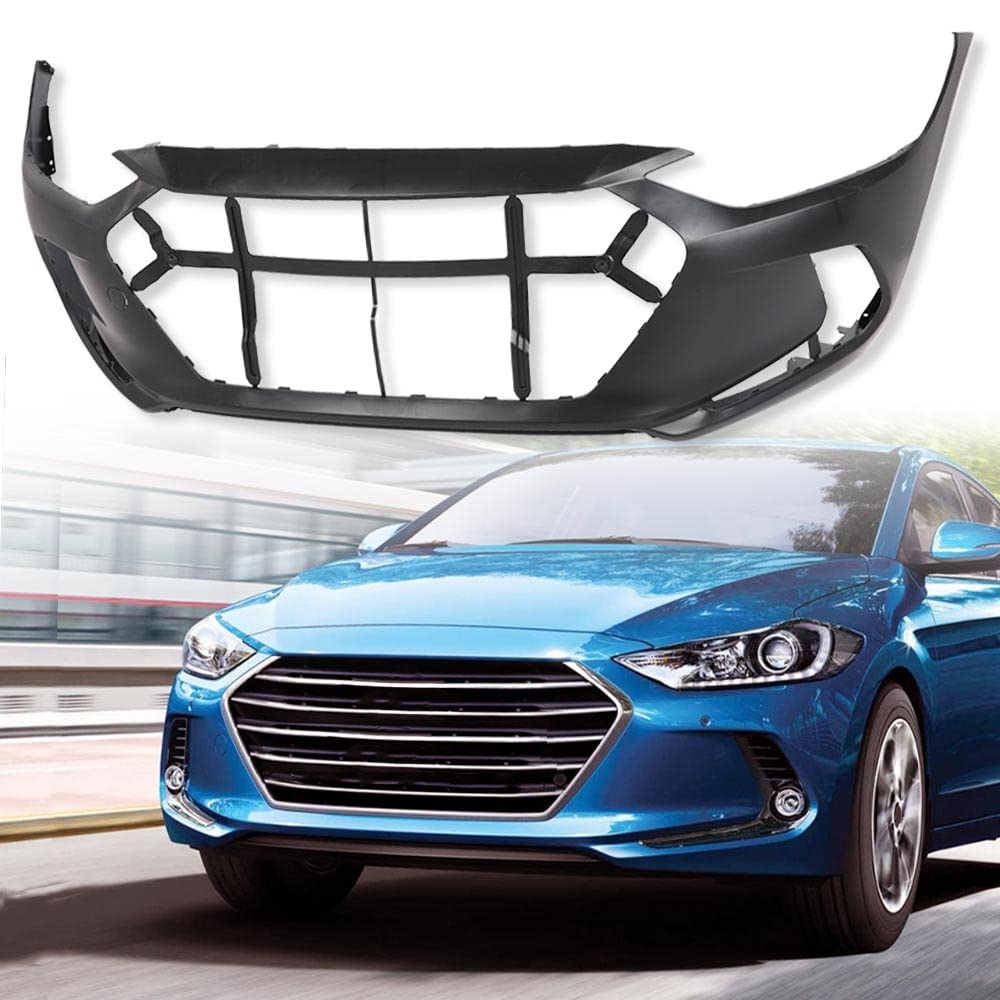 PIT66 Primered Front Bumper Cover, Fit Hyun.dai Elantra Sedan 2017-2018