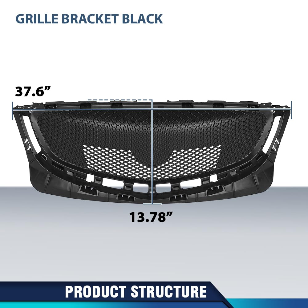 PIT66 Front Grille Bracket Fit Buick Verano 2012-2017 20984580 Black