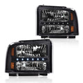 PIT66 LED Point Headlight Fit 2005-2007 Ford F250 F350 F450 F550 Super Duty