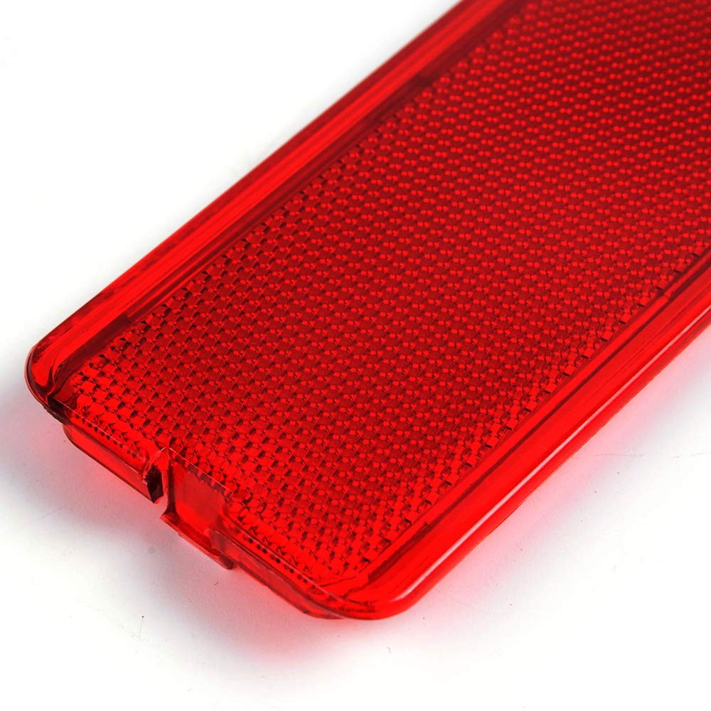 PIT66 Interior Front Rear Door Reflector Door Trim Panel Compatible with 99-07 Ford Super Duty F250 F350 F450 F550/00-05 Excursion Red Premium